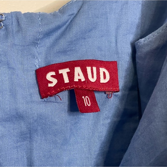 STAUD Wells Mini Dress in Cornflower Blue - Picture 5 of 6